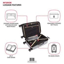 SWISS GEAR 7585 HARDSIDE EXPANDABLE LUGGAGE SPINNER WHEELS 23" - SILVER - Brand New