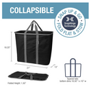 CleverMade Collapsible Laundry Basket BLACK/GREY 2 Pack 7070-0006-0011 - Like New