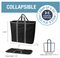 CleverMade Collapsible Laundry Basket BLACK/GREY 2 Pack 7070-0006-0011 - Like New
