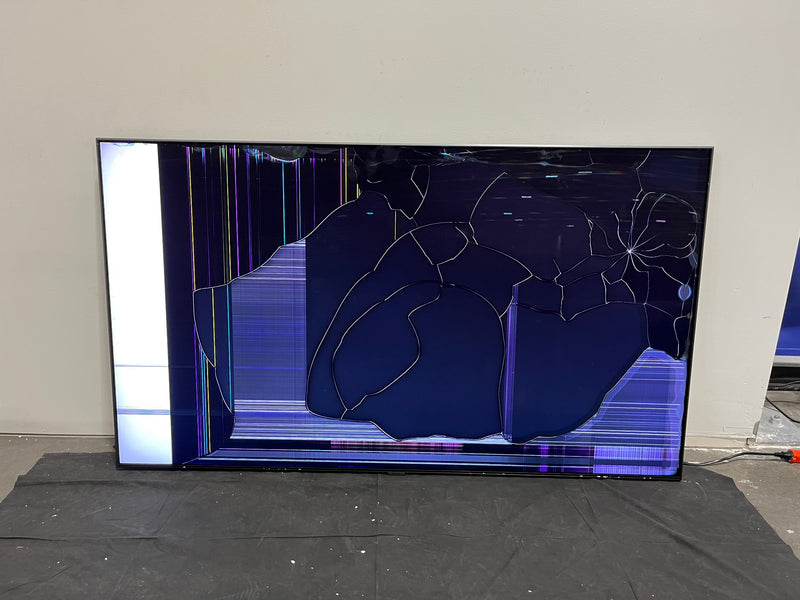 For Parts: SAMSUNG 65-Inch 4K UHD Smart TV QN65QN9DAAFXZA CRACKED SCREEN MISSING COMPONENTS