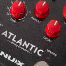 NuX NDR-5 Atlantic Delay Reverb Guitar Effect Pedal - Black/Red - Like New