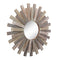 Stonebriar Large Round 32" Wooden Sunburst Wall Mirror - Like New