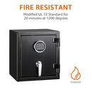 AMAZON BASICS FIRE RESISTANT SECURITY SAFE PROGRAMMABLE ELECTRONIC - BLACK - Like New