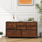 DRAWER DRESSER MODERN RUST BROWN 5 DRAWER 11.8 IN. WIDE CHEST OF DRAWERS - RUST - Like New