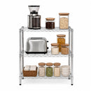 HONEY CAN DO CHROME 3-TIER ADJUSTABLE SHELVING 200-LB SHELF CAPACITY - CHROME - Like New