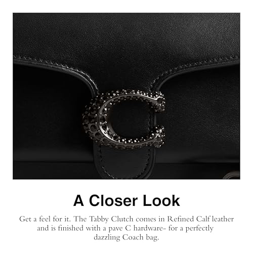 COACH TABBY CHAIN CLUTCH, V5 - BLACK - Like New