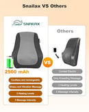 SNAILAX SHIATSU BACK MASSAGER WITH HEAT CORDLESS 4D NECK MASSAGE PILLOW BLACK - Like New
