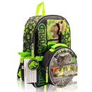 JURASSIC WORLD 2L 16" 5PC KIDS' LUNCH SET WITH BACKPACK - BLACK - Like New