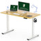 FLEXISPOT ELECTRIC STANDING DESK 48"X24" HEIGHT ADJUSTMENT (WHITE + MAPLE TOP) - Like New