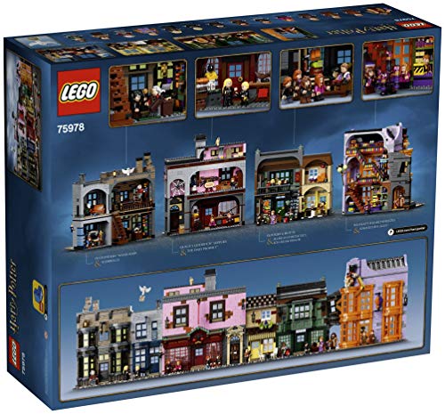 LEGO HARRY POTTER DIAGON ALLEY MODULAR 5544 PIECE SET 75978 - MULTICOLOR - Like New