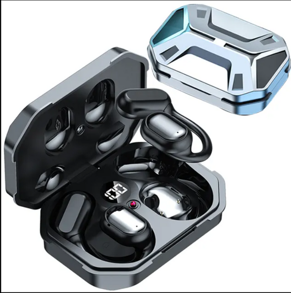 JR06 WIRELESS CLIP-ON EARBUDS HD VOICE CALL SPORT HIFI SOUND QUALITY - BLACK - Like New