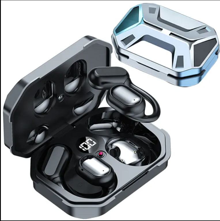 JR06 WIRELESS CLIP-ON EARBUDS HD VOICE CALL SPORT HIFI SOUND QUALITY - BLACK - Like New