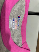 CHAMPION T1397 CHAMPION TAGLESS RAGLAN BASEBALL OXFORD GRAY HEATHER/PINK M - Like New