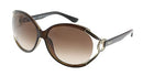 Salvatore Ferragamo Oval Sunglasses SF600S 220 Brown/Gold 61mm 600 - Like New