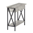 CONVENIENCE CONCEPTS TUCSON ELECTRIC FLIP TOP END TABLE - BARNWOOD/BLACK - Like New