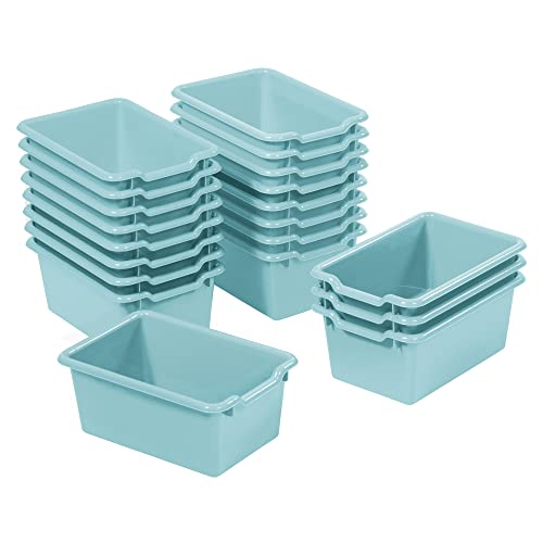 ECR4KIDS SCOOP FRONT STORAGE BIN MULTIPURPOSE ORGANIZATION 20-PIECE - SEAFOAM - Like New