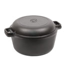 Commercial Chef 2-in-1 5-Qt. Dutch Oven 10.25-Inch Skillet Lid Cast Iron Black - Like New
