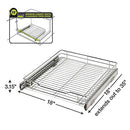 Smart Design Pull-Out Cabinet Organizer Single Level Chrome, Large 8435290 - Like New