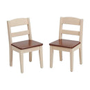 ECR4KIDS HIDEAWAY CHAIR, KIDS FURNITURE, 2-PACK - DARK WALNUT/ANTIQUE WHITE - Like New
