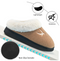 AOMIGOCT MEMORY FOAM WOMEN'S NON SLIP CLOSED TOE SLIPPERS - US 7.5-8.5 - KHAKI - Like New