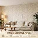 GLSLAND GLALAND 3D FAUX STONE WALL PANELS, 4 PCS PU WALL PANELS FOR INTERIOR - Like New