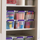 IRIS USA 5QT Storage Bins Containers, 6-Pack - Clear - Like New