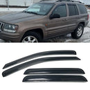 Set of 4Pcs Smoke Window Sun Rain Visor Vent Guard Deflector Shade Fit Jeep - Brand New