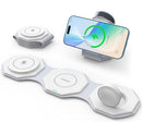 DOHONEST 3-in-1 TRAVEL WIRELESS CHARGER FOLDABLE MAGNETIC CHARGER PAD - WHITE - Like New