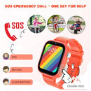 OKYUK 4G KIDS WATCH WITH SIM CARD, 47 EXCITING GAMES, TWO-WAY CALLING - ORANGE - Like New