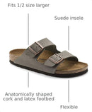 1022438 BIRKENSTOCK GRANADA STONE SIZE: MEN 8 WOMEN 10 (EU M41 W41) - STONE - Brand New