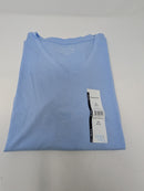 TIME AND TRU WOMEN'S COTTON V-NECK TEE SHORT SLEEVES - SIZE: XS  - POLISHED BLUE - Brand New