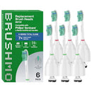 Brushmo e-Series Total Clean Replacement Toothbrush Heads, 6 Standard Heads - Like New