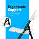 Oline Folding Chair Indoor Outdoor Plastic Commercial Stackable 6 Pack White - Like New