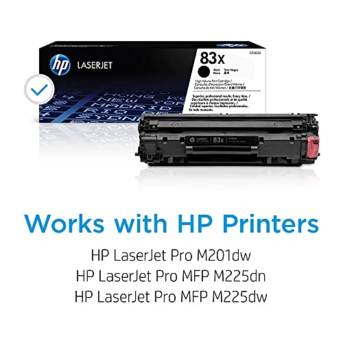 HP 83X Black High-yield Toner Cartridge Work HP LaserJet Pro M201 CF283X - Black - Brand New
