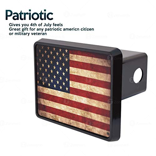 ZONETECH TACTICAL USA AMERICAN FLAG LOGO HITCH COVER PREMIUM QUALITY - Like New