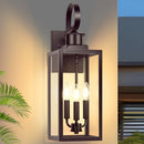 YOCHOICE 19" Large Outdoor Wall Lights - 3 Light, Brown B06138P - Brown - Like New