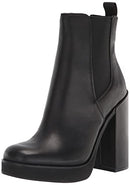 TRIP02S1 Steve Madden Women's Ankle Boot Black Leathergaze Brown Size 10 - Like New