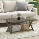 FURINNO MODERN SIMPLISTIC COFFEE TABLE 35.4 X19.6 X16 - FRENCH OAK GREY - Like New