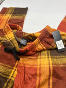 THEAMA TEK COLLECTION MEN’S SOFT FLEECE PAJAMAS, MEDIUM, ORANGE PLAID, AP-1871 - Brand New