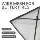 Sunnydaze Heavy-Duty Steel Mesh Fire Pit Spark Screen Cover - 36" Square - Black - Like New