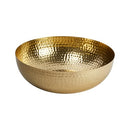Creative Co-Op Round Hammered Metal Serving and Mixing Bowl - Gold Finish - Brand New