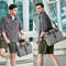 BOVIP LAPTOP BAG MEN 15.6" MESSENGER BAG WATER RESISTANT CANVAS - GRAY - Like New