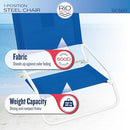 Rio Beach Wave 1-Position Beach Folding Sand Chair, Polyester - Pacific Blue - Like New