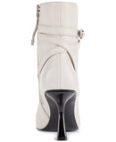 WOMEN'S KARLY POINTED HEELED ANKLE BOOTIE, KL441158, SIZE 7, SOFT WHITE - Like New