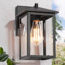 GEPOW OUTDOOR WALL LIGHTS FARMHOUSE EXTERIOR WALL SCONCES LIGHT - TEXTURED BLACK - Like New