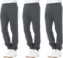 YACHT & SMITH 3 PACK OF MENS JOGGER SWEATPANTS - SIZE: MEN S - CHARCOAL GRAY - Brand New