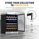 NewAir 24" Wine Cooler, 46 Bottle Dual Zone Wine Refrigerator - Stainless Steel - Like New