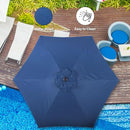 SIMPLE DELUXE 7.5FT PATIO UMBRELLA OUTDOOR TABLE MARKET YARD UMBRELLA BLUE - Like New