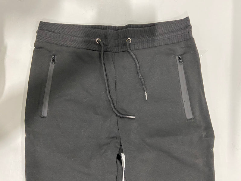 PURE CHAMP MEN'S FLEECE ATHLETIC JOGGER SWEATPANTS, SIZE M - BLACK - Brand New