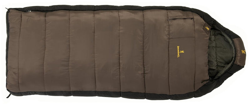 BROWNING CAMPING MCKINLEY NYLON DIAMOND RIPSTOP SLEEPING BAG 36X90 - BROWN/BLACK - Like New